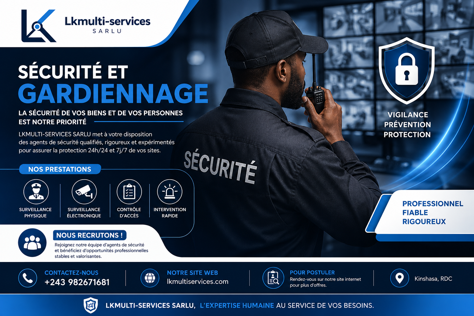 Sécurité et Gardiennage